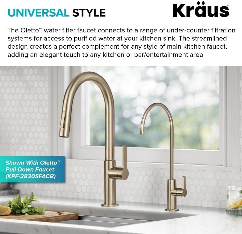 KRAUS Oletto Single Handle Drinking Water Filter Faucet for Reverse Osmosis