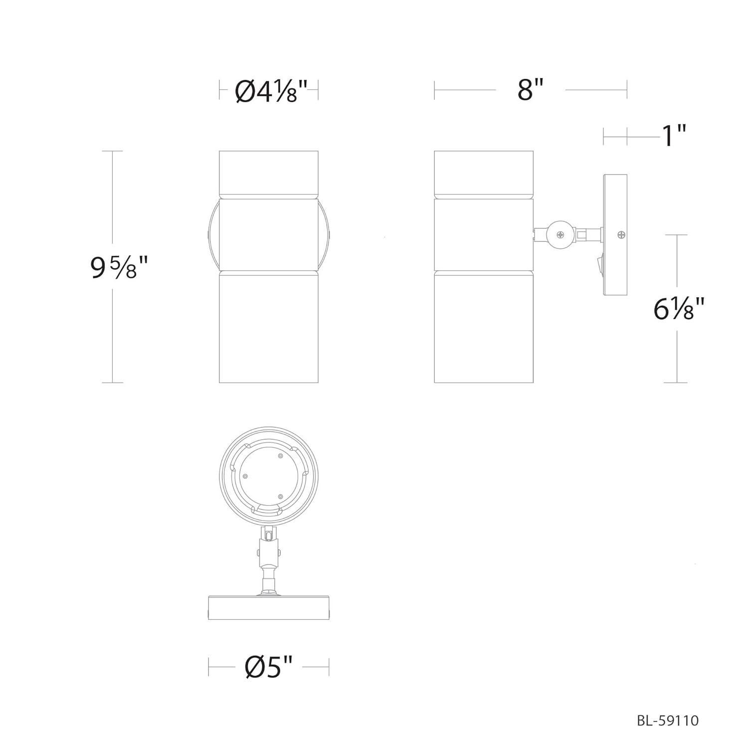 Pencil Skirt Aluminum LED Swing Arm Sconce