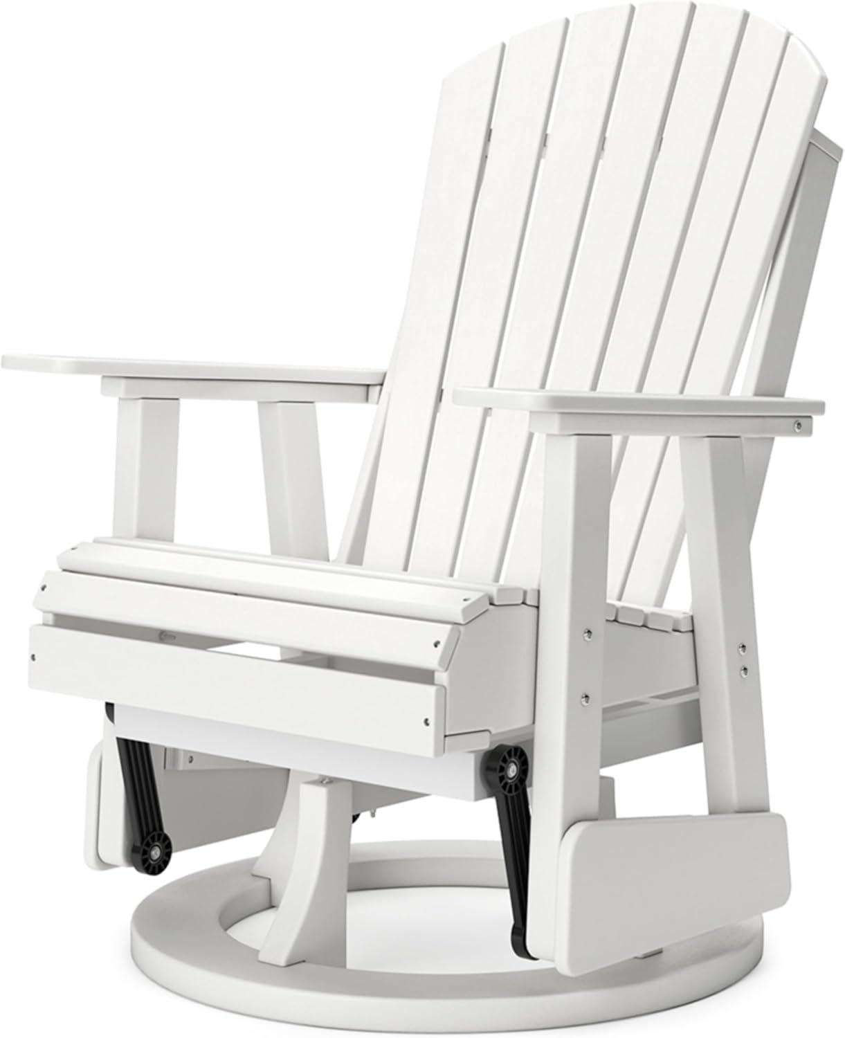 Signature Design by Ashley Hyland wave Outdoor Swivel Glider Chair, White