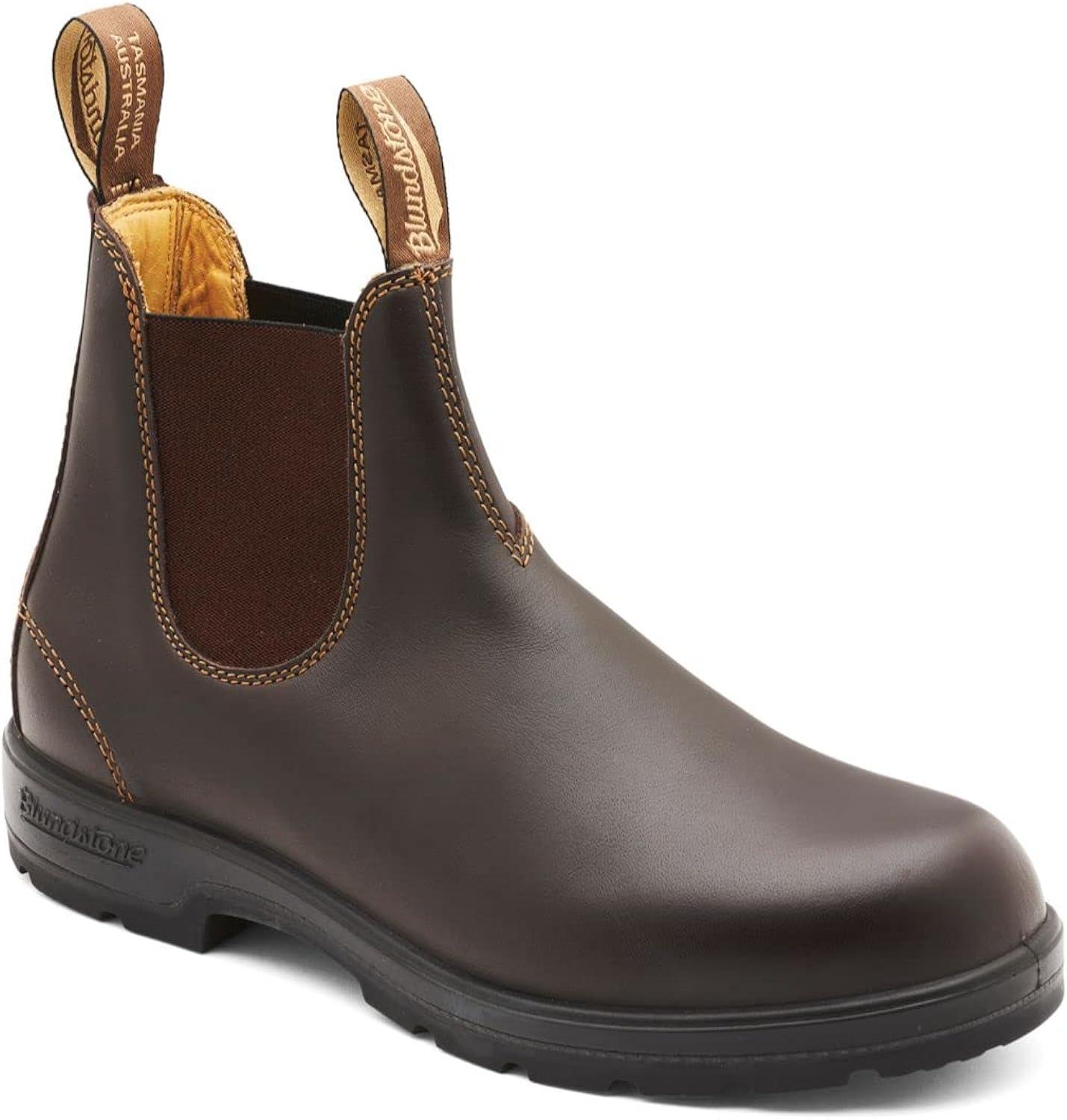 Walnut Genuine Leather Slip Resistant Chelsea Ankle Boot