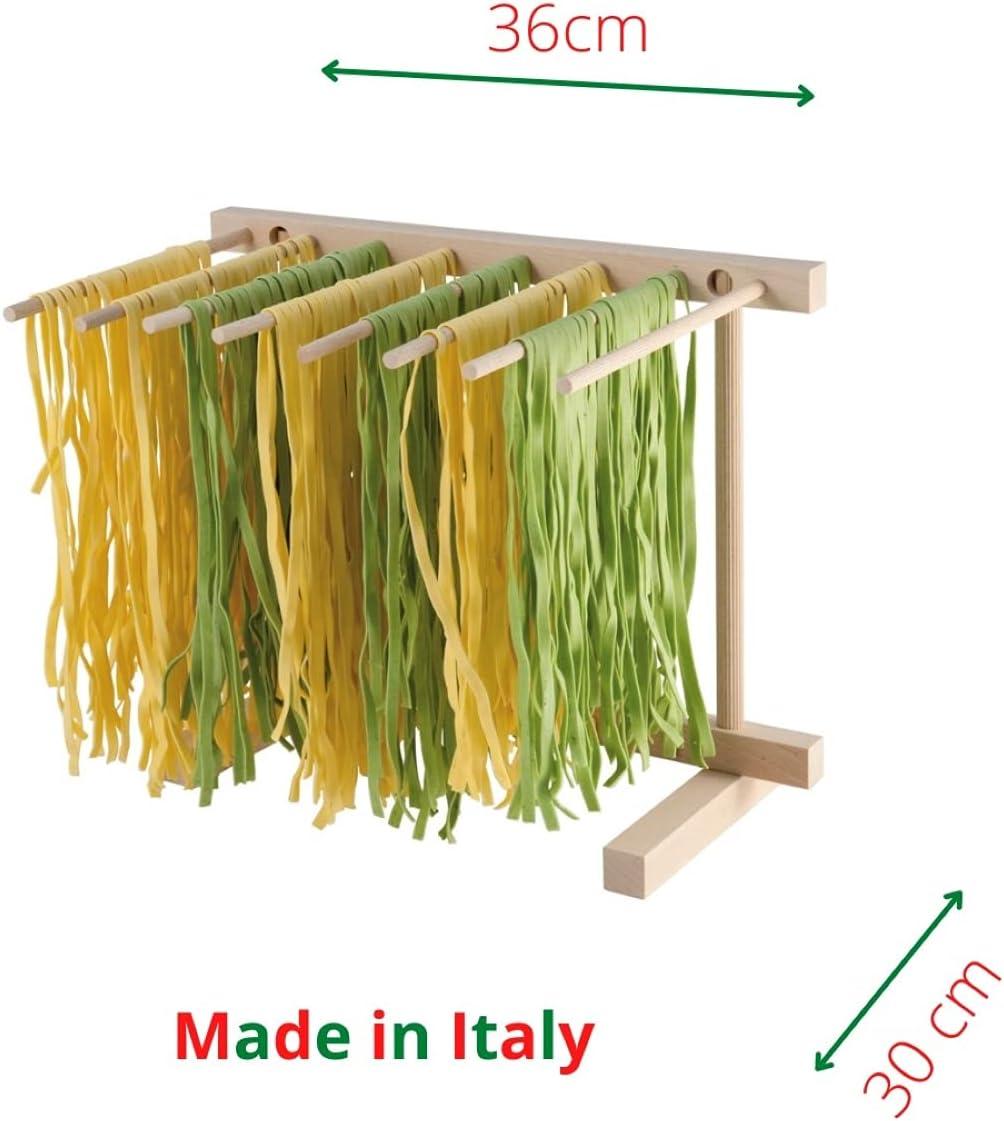 Natural Beechwood Collapsible Pasta Drying Rack