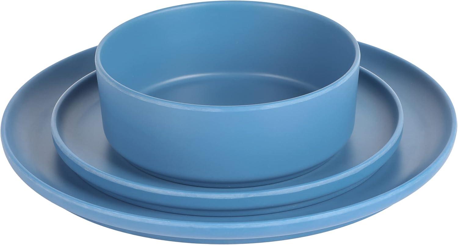Gibson Home Canyon Crest 12-Piece Stackable Matte Melamine Dinnerware Set
