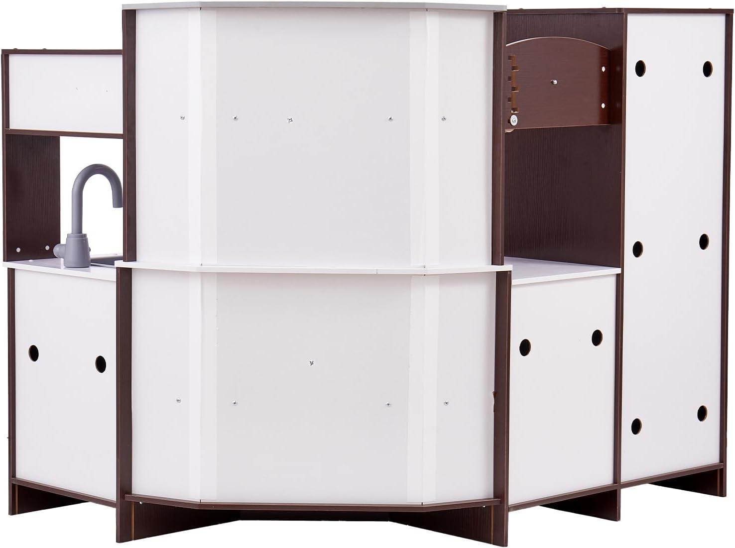 Kitchen Playset Kids Pretend Cooking Play Toy 24 Piece Accessories Children Pretend Play Toy White