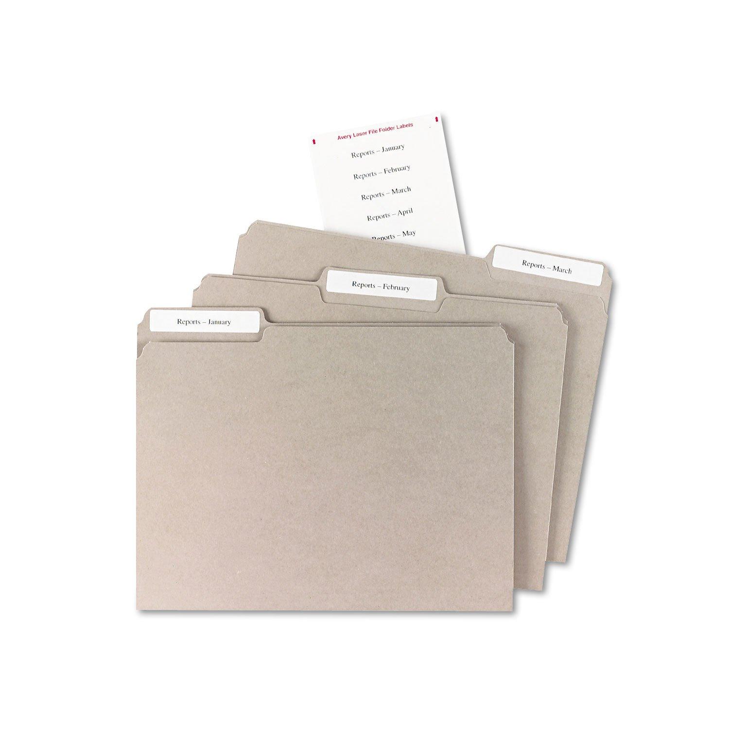 Avery Mini-Sheets File Folder Labels, 2/3" x 3-7/16", 300ct (2181)