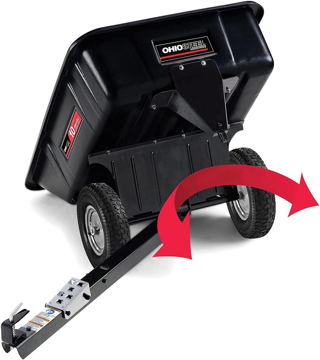 Ohio Steel 3040P-SD 10 Cubic Foot Poly Swivel Tractor & Mower Dump Cart