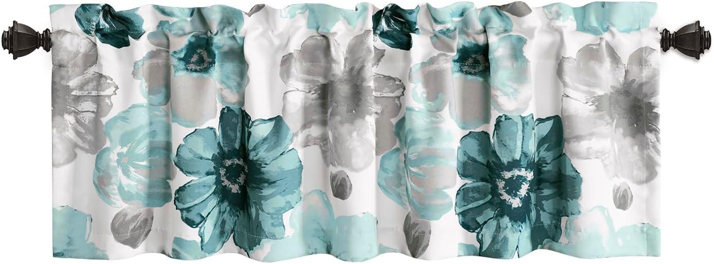 Lush Decor Leah Floral Tailored 52'' W Window Valance