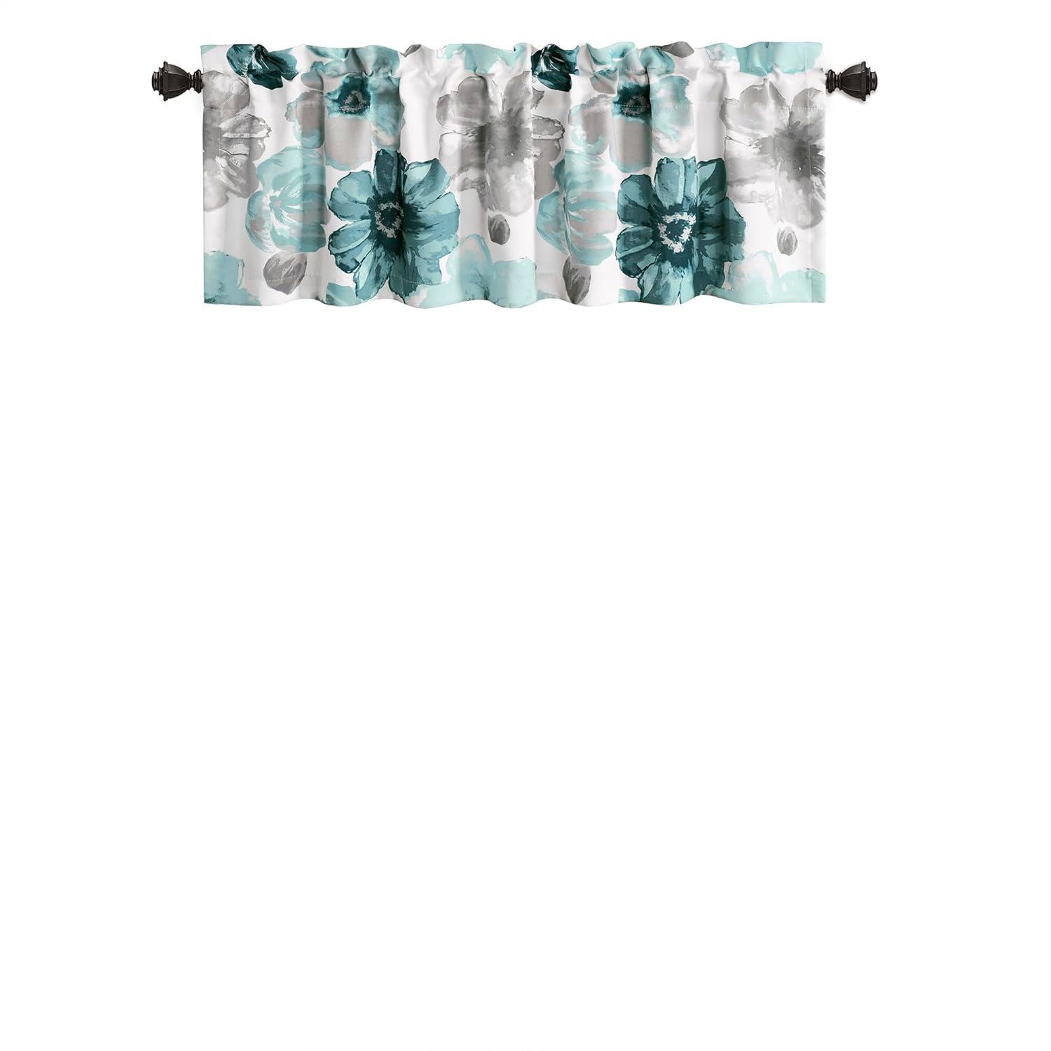 Lush Decor Leah Floral Tailored 52'' W Window Valance