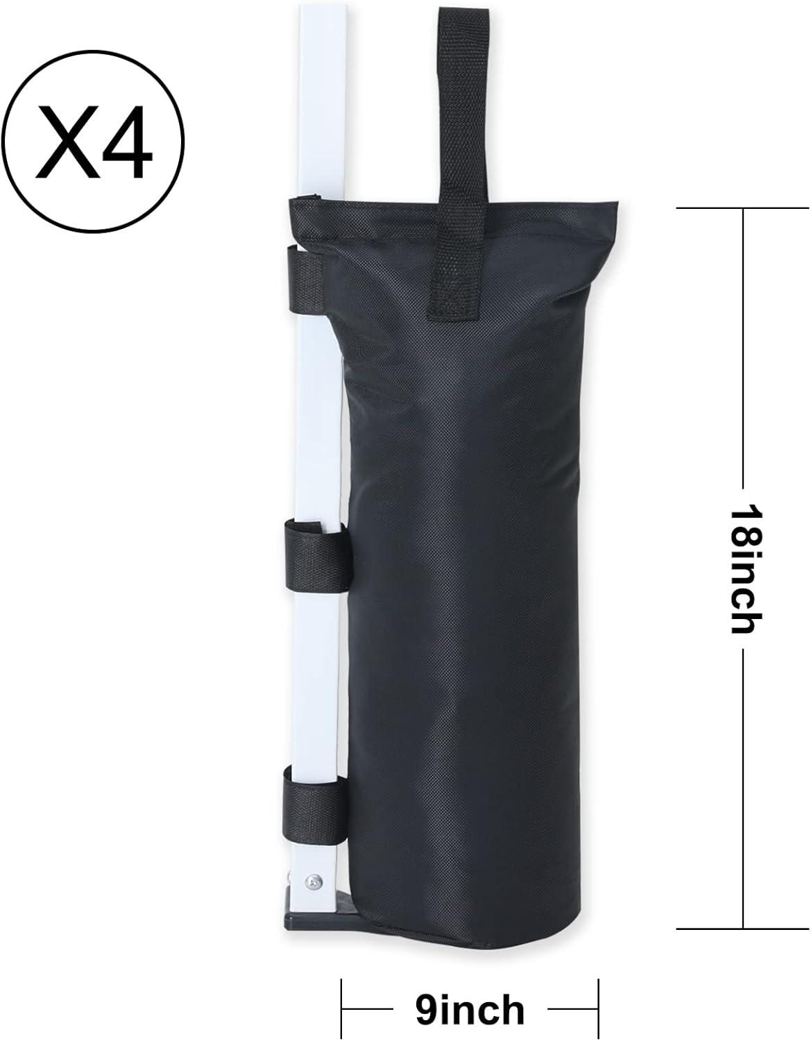 Black Waterproof Polyester Canopy Weight Bags Set