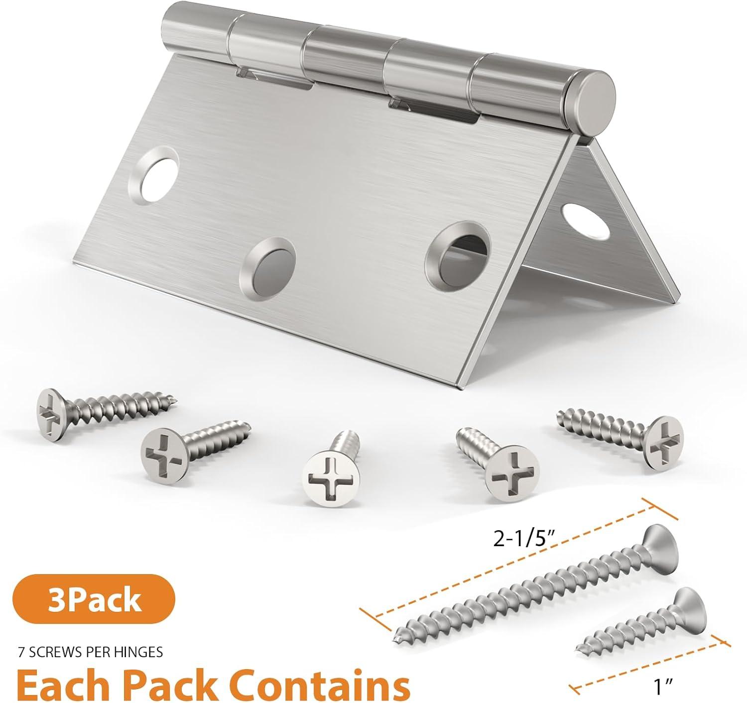 Design House 3.5" H x 3.5" W Butt Bearing Door Hinges (Set of 3)