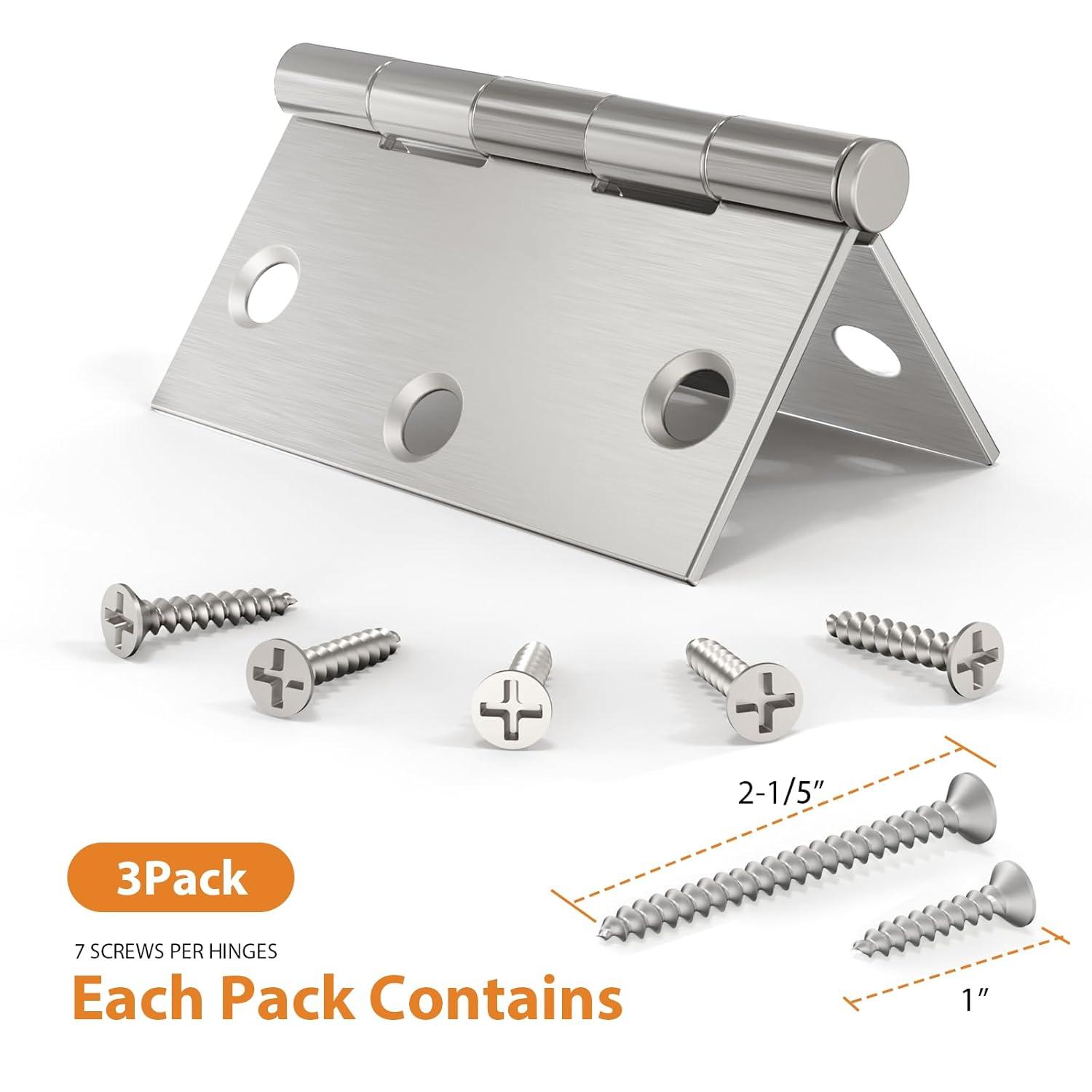 Design House 3.5" H x 3.5" W Butt Bearing Door Hinges (Set of 3)