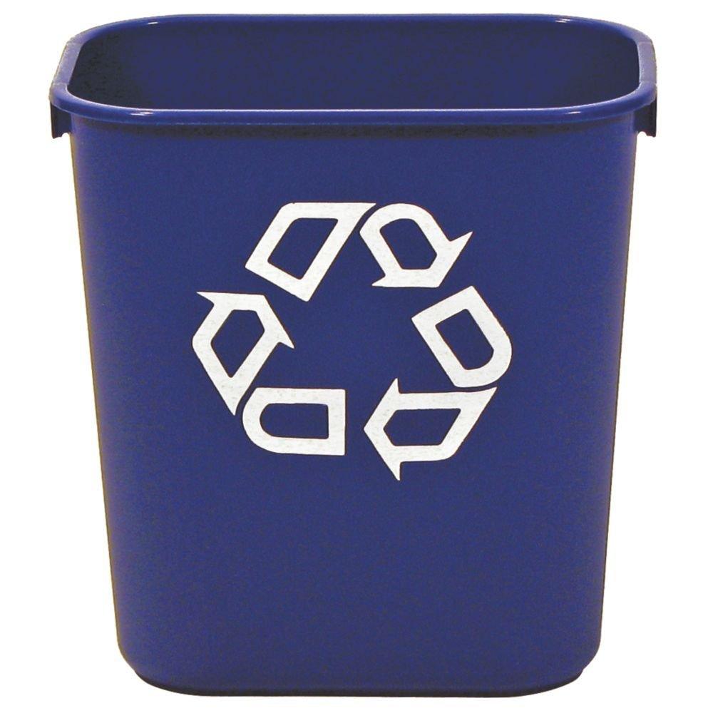 Rubbermaid Commercial Products Rubbermaid® Commercial Deskside Recycling Containe Plastic Open Recycling Bin