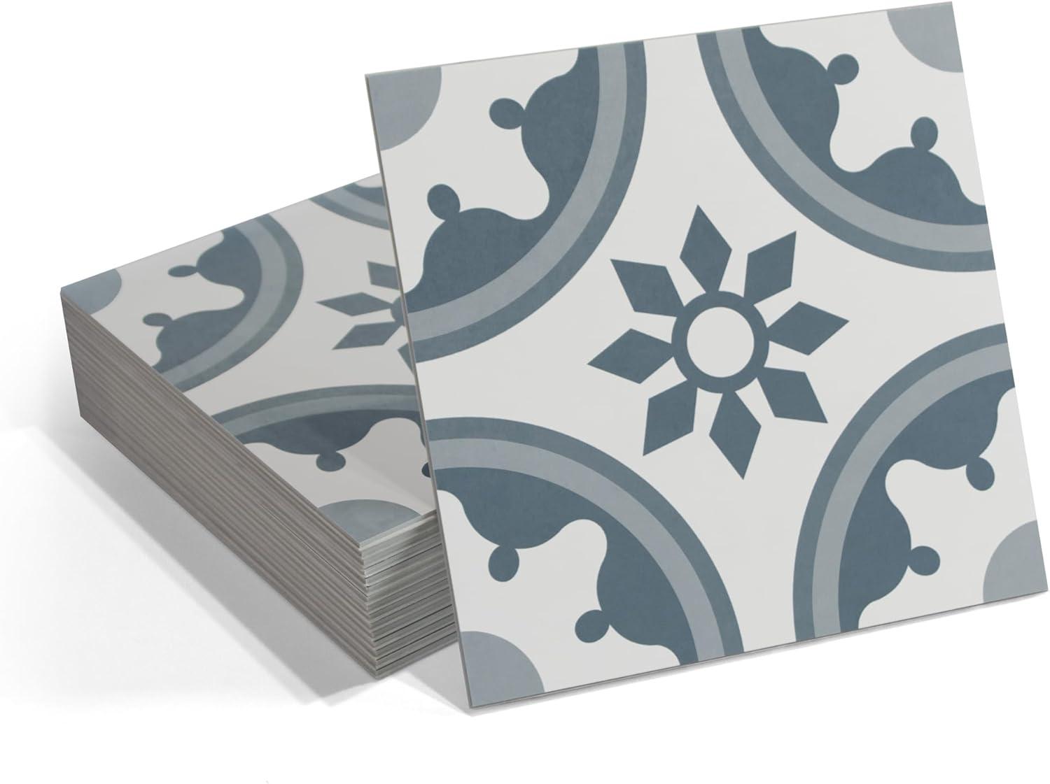 Sunwings 9'' x 9'' x 4mm SPC Peel & Stick Floor Tile Luxury Vinyl Flooring