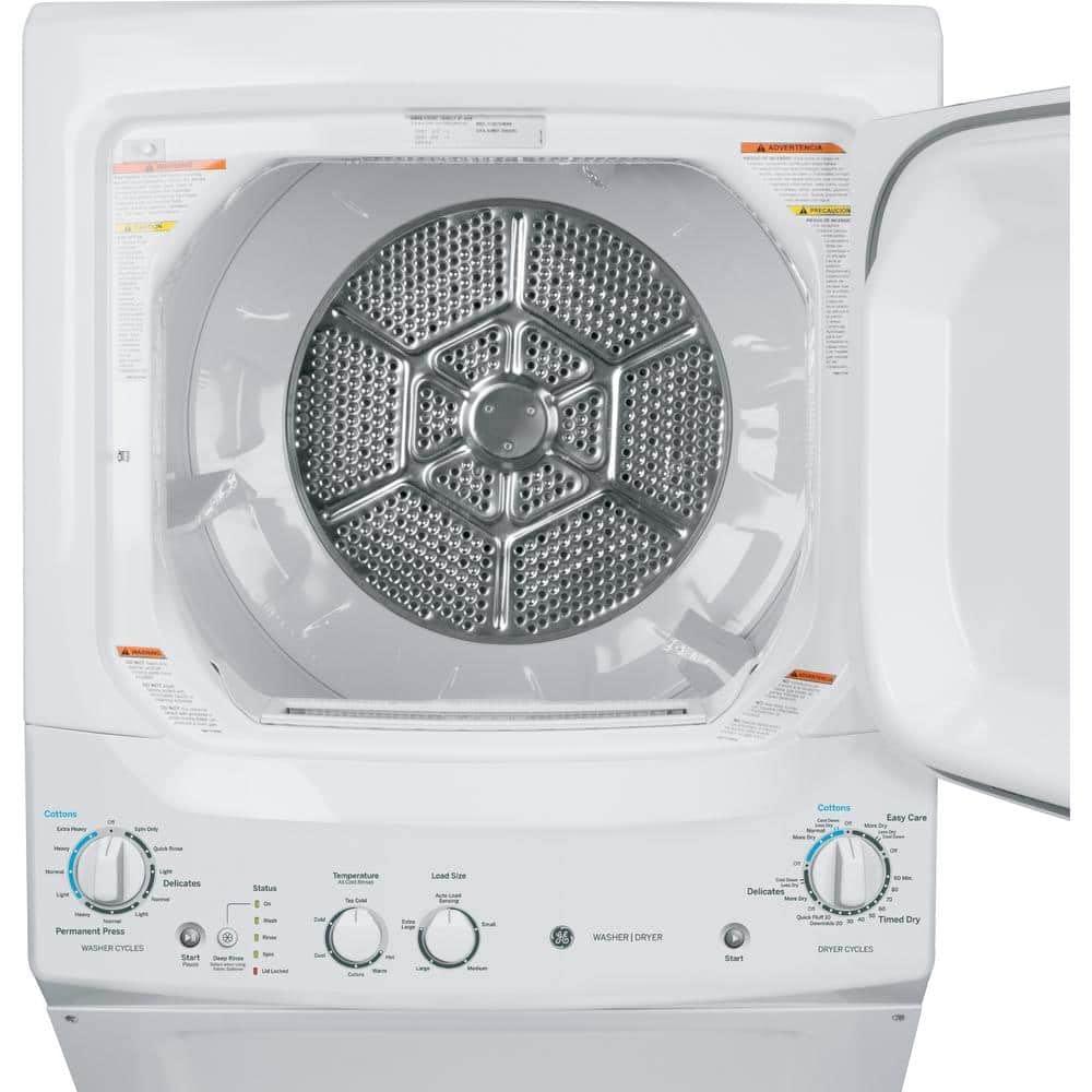 GE Appliances 3.8 cu. ft. Washer and 5.9 cu. ft. Electric Dryer Laundry Center GUD27ESSMWW