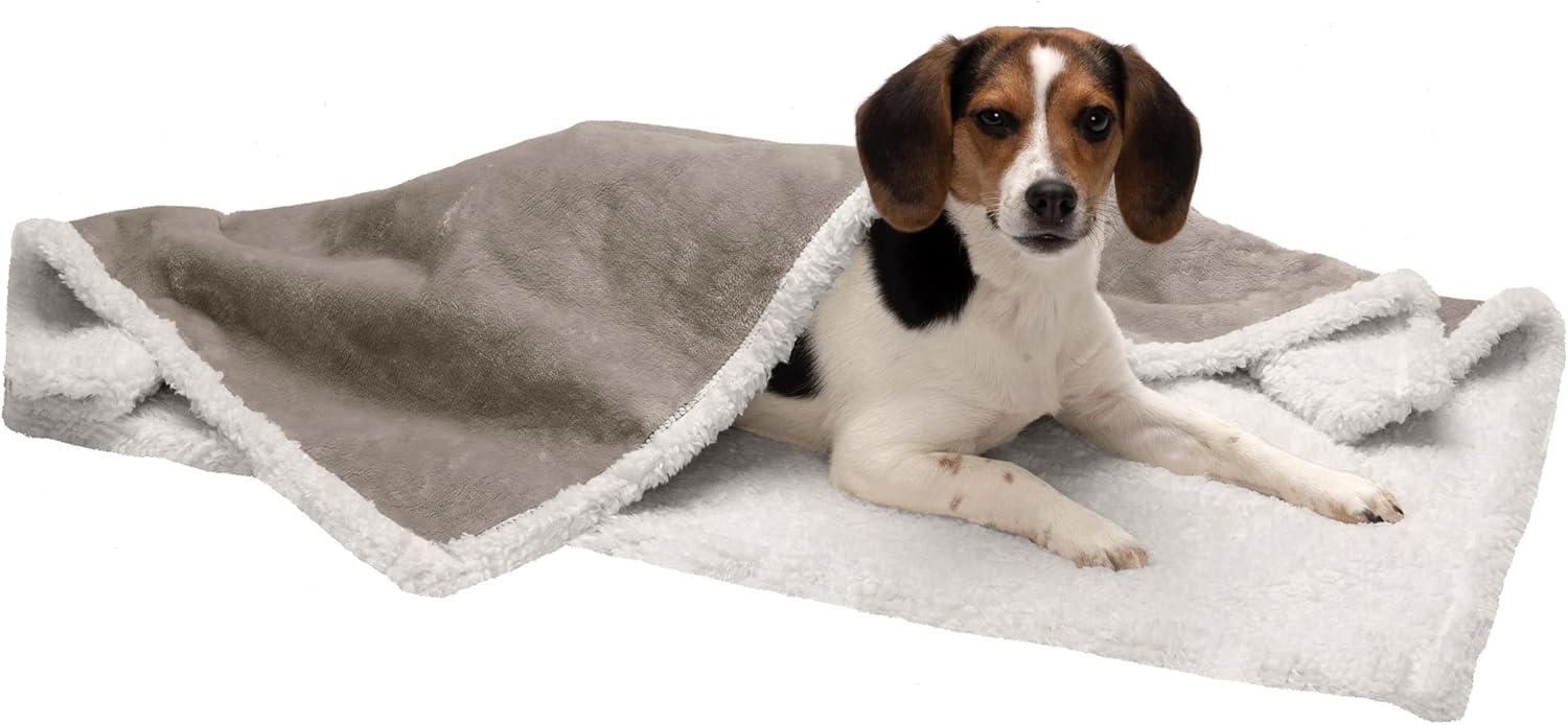 FurHaven Snuggly & Warm Soft-Edge Warming Waterproof Blanket