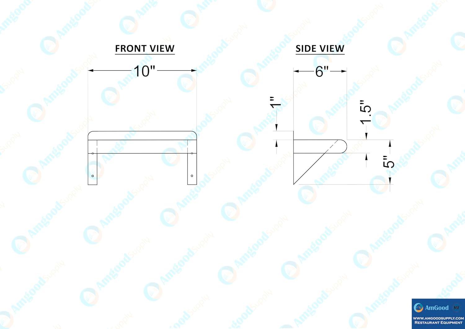 30" Stainless Steel Wall Shelf with Brackets