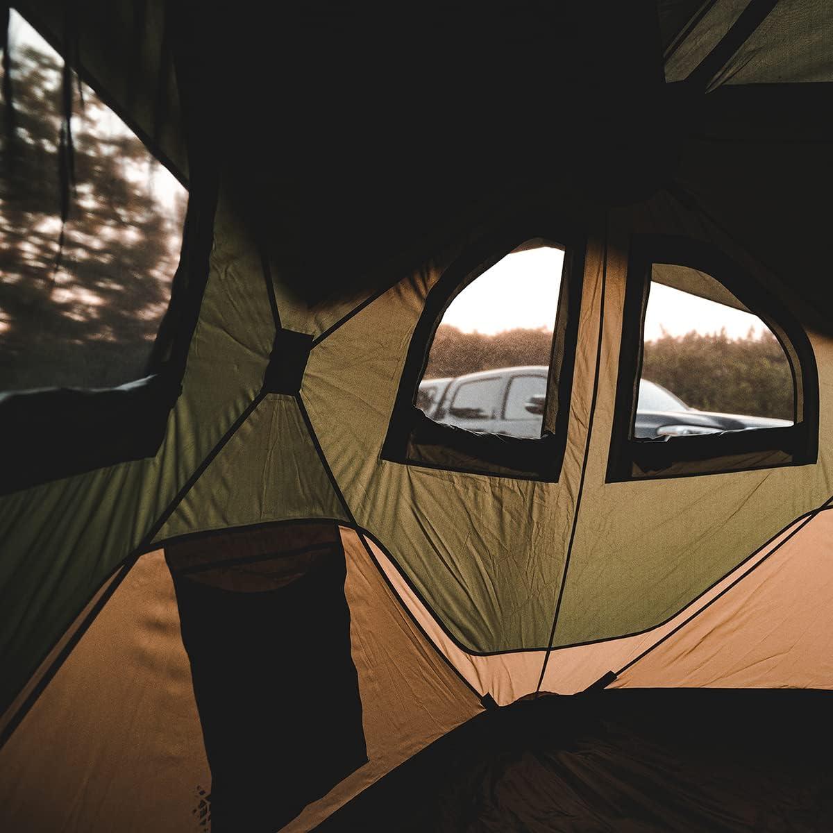 Gazelle T4 Overland Edition GT401GR Pop-Up Portable Camping Hub Tent, Easy Instant Set up in 90 Seconds, Alpine Green/Moss, 4-Person, Family, Overlanding