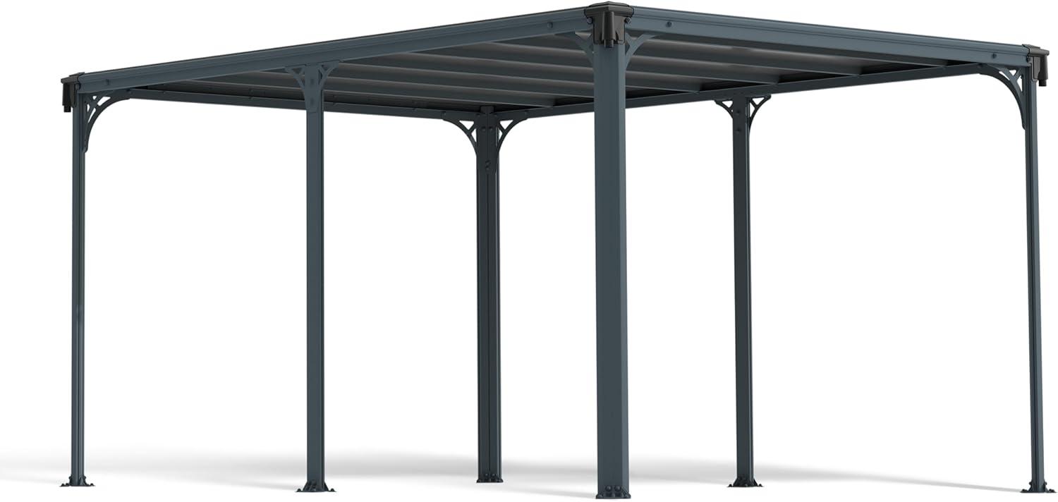Canopia Canopia - Milano Aluminum Flat Top Gazebo with Polycarbonate Roof Panels – Durable Modern Outdoor Patio Shelter