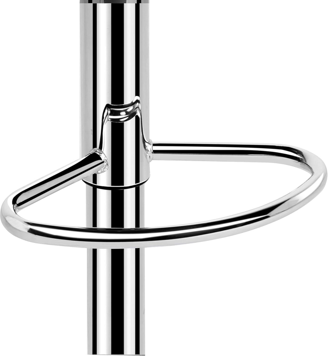 Yaheetech Barstools Set of 2, PU Leather Counter Stools Bar Chairs with Backrest, Height Adjustable Swivel Tall Chairs for Home Bar Kitchen Island, White