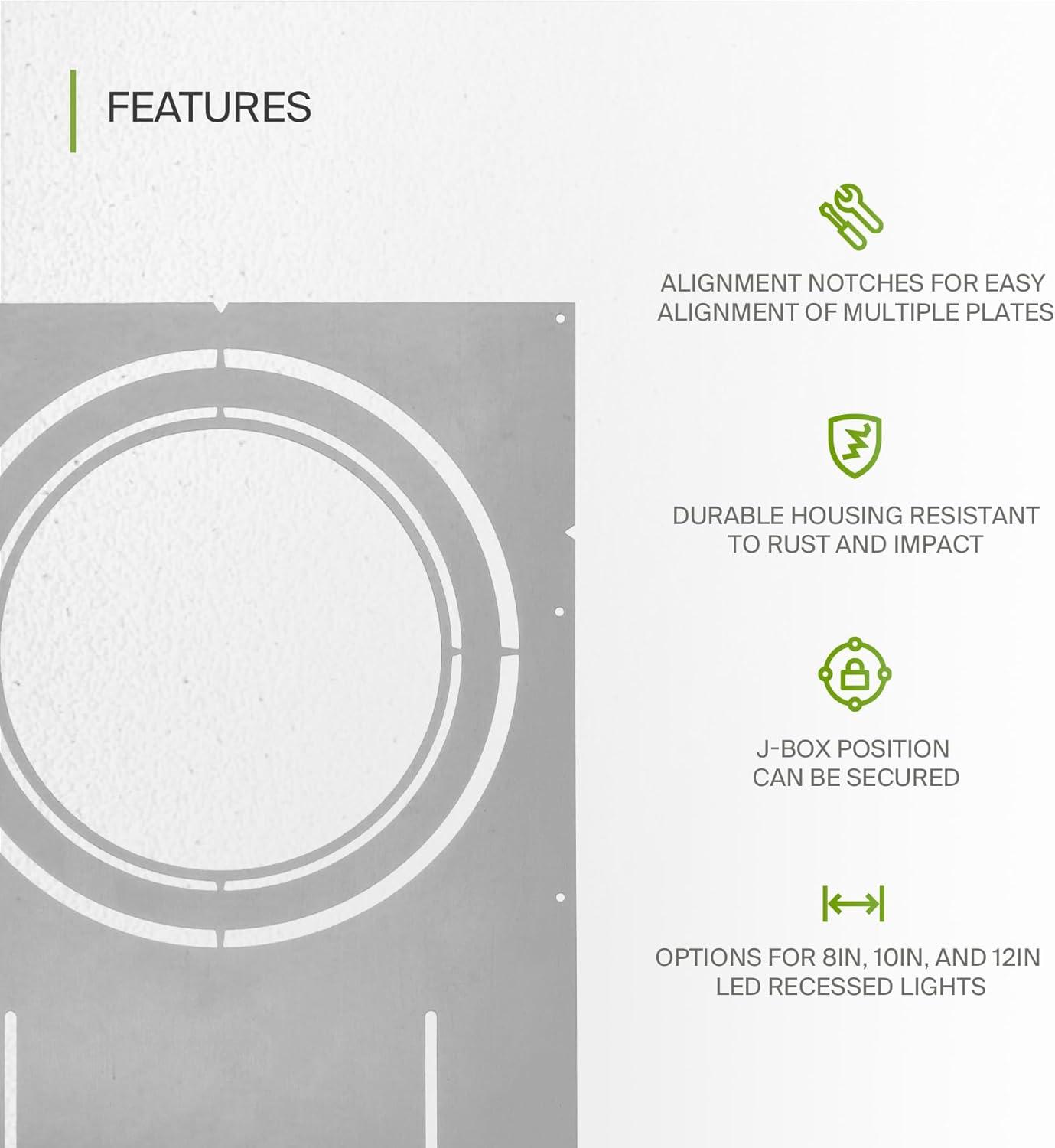 ASD 18 Inch Steel Mounting Plate for LED Recessed Lighting, 6 Pack