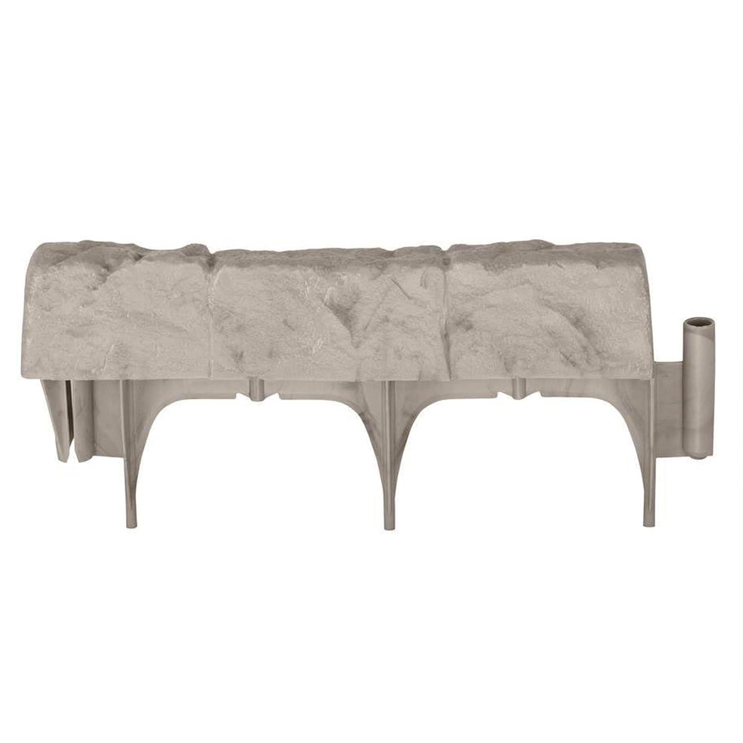 1.75'' H x 5.75'' W Gray Resin Lawn Edging (Set of 40)