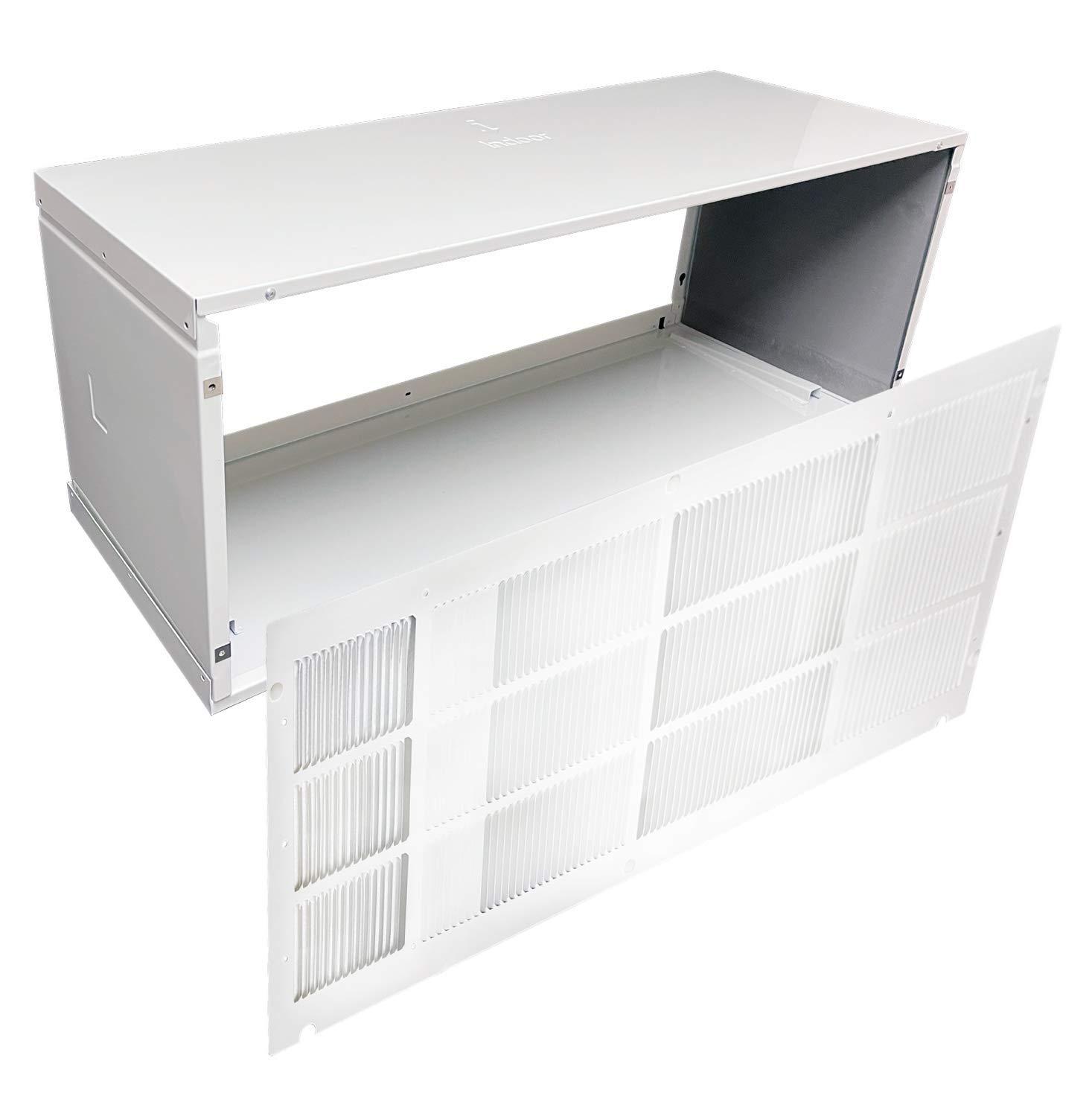 Cooper & Hunter Universal PTAC Folded Metal Wall Sleeve and Exterior Grille for Packaged Terminal Air Conditioner Coated Insulated Including Condensate Drain Kit