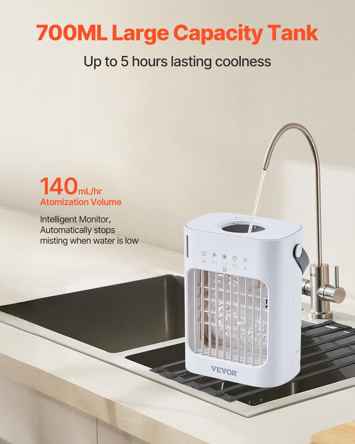 Stellweilan Tessberg Portable Air Conditioner 4-in-1 Evaporative Air Cooler 700ml Water Tank