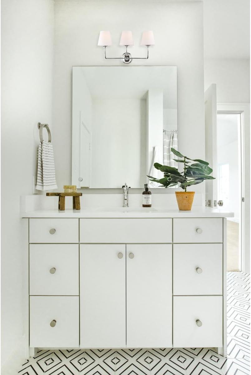 3 Light Bath Vanity In Classic Style 23.25 Inches Wide By 13.25 Inches High-Polished Chrome Finish Crystorama Lighting 2443-Op-Ch