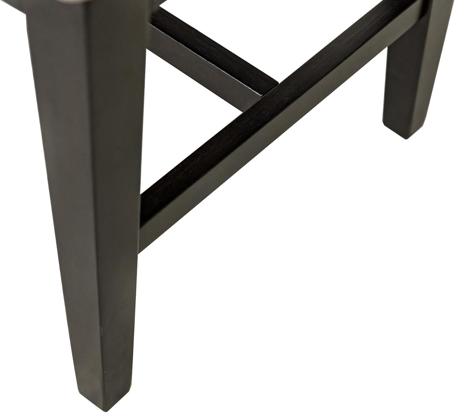 Modern Wood Dining Table Bench Kitchen Seat Fully Assembled Finish Black