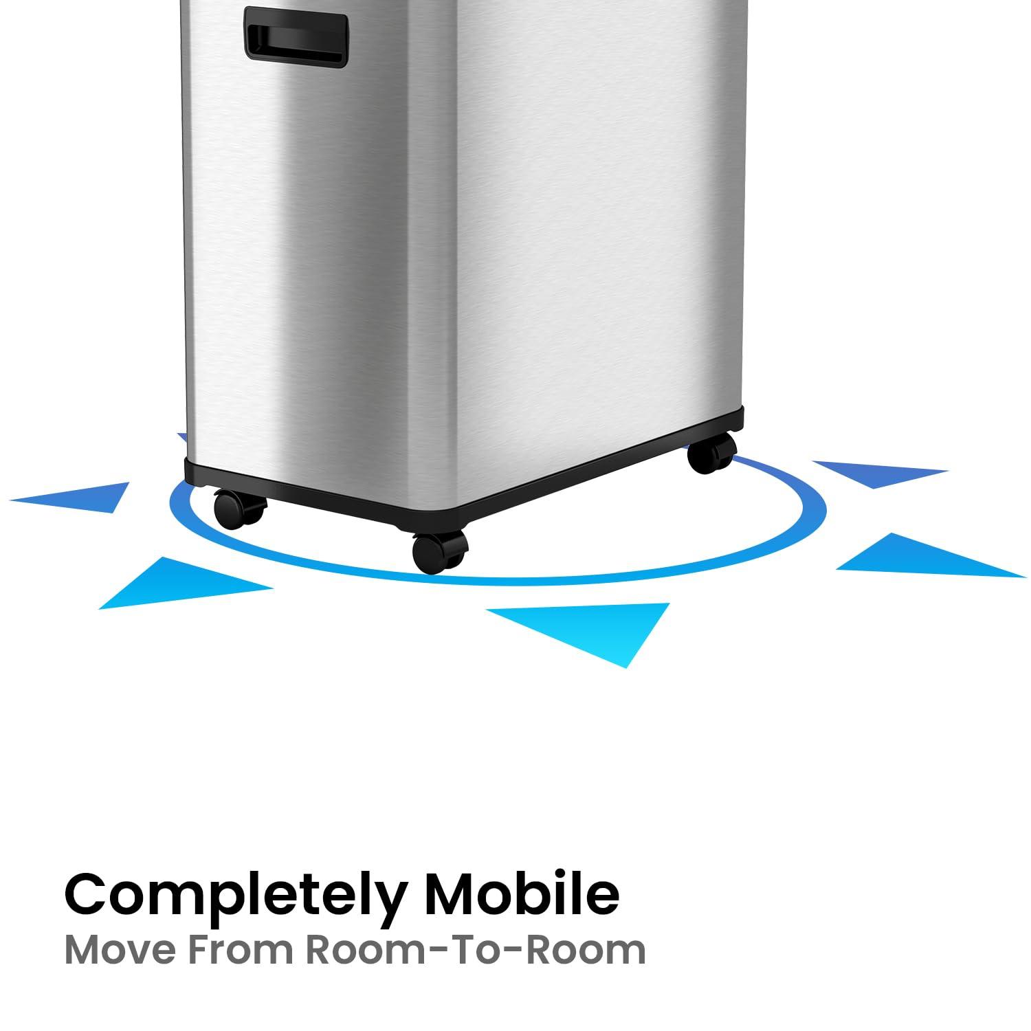 iTouchless Erik Stainless Steel 16 Gallon Motion Sensor Multi-Compartments Trash & Recycling Bin