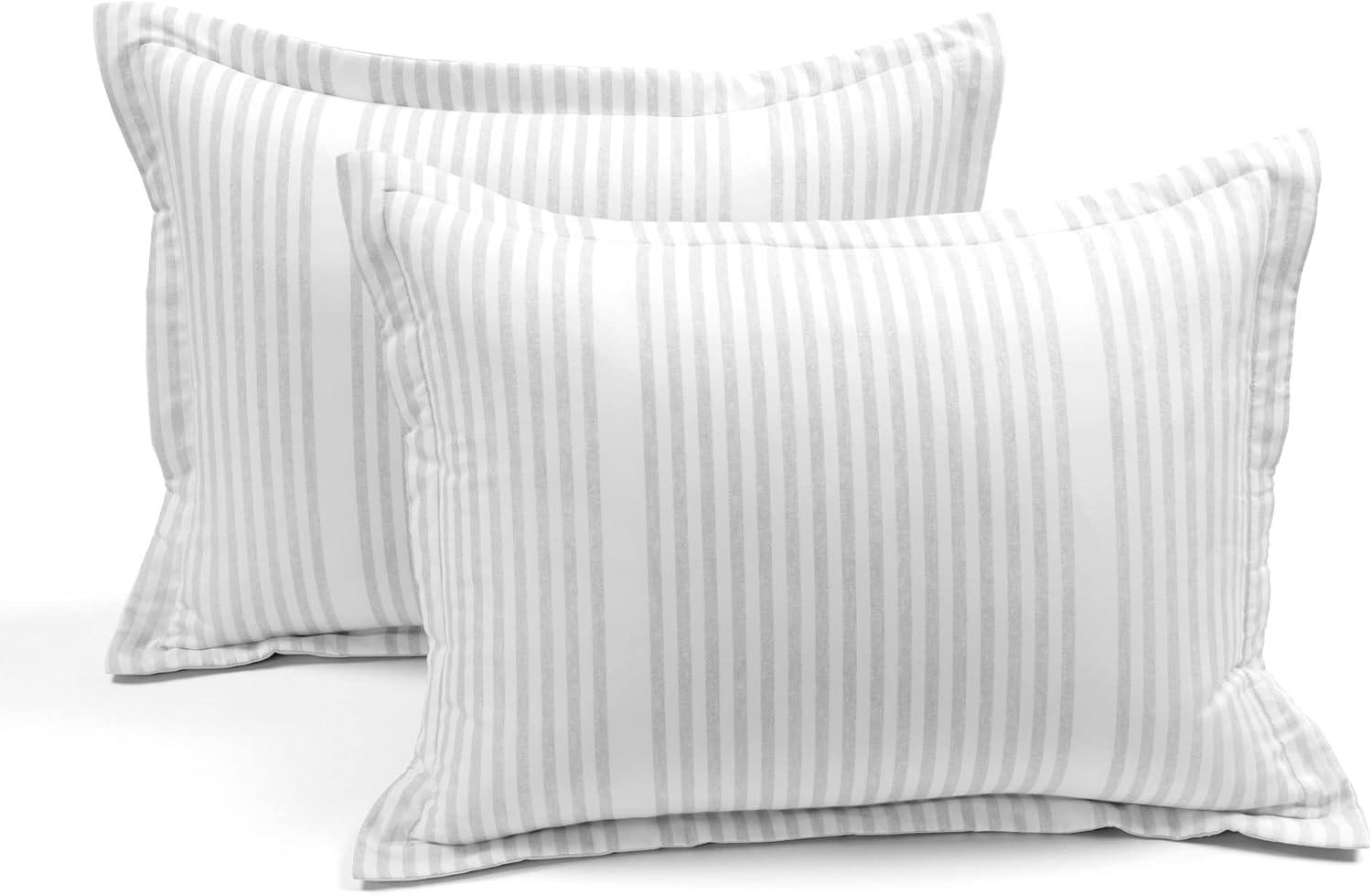 Gray Reversible Full Comforter Set with Silver-Infused Fibers