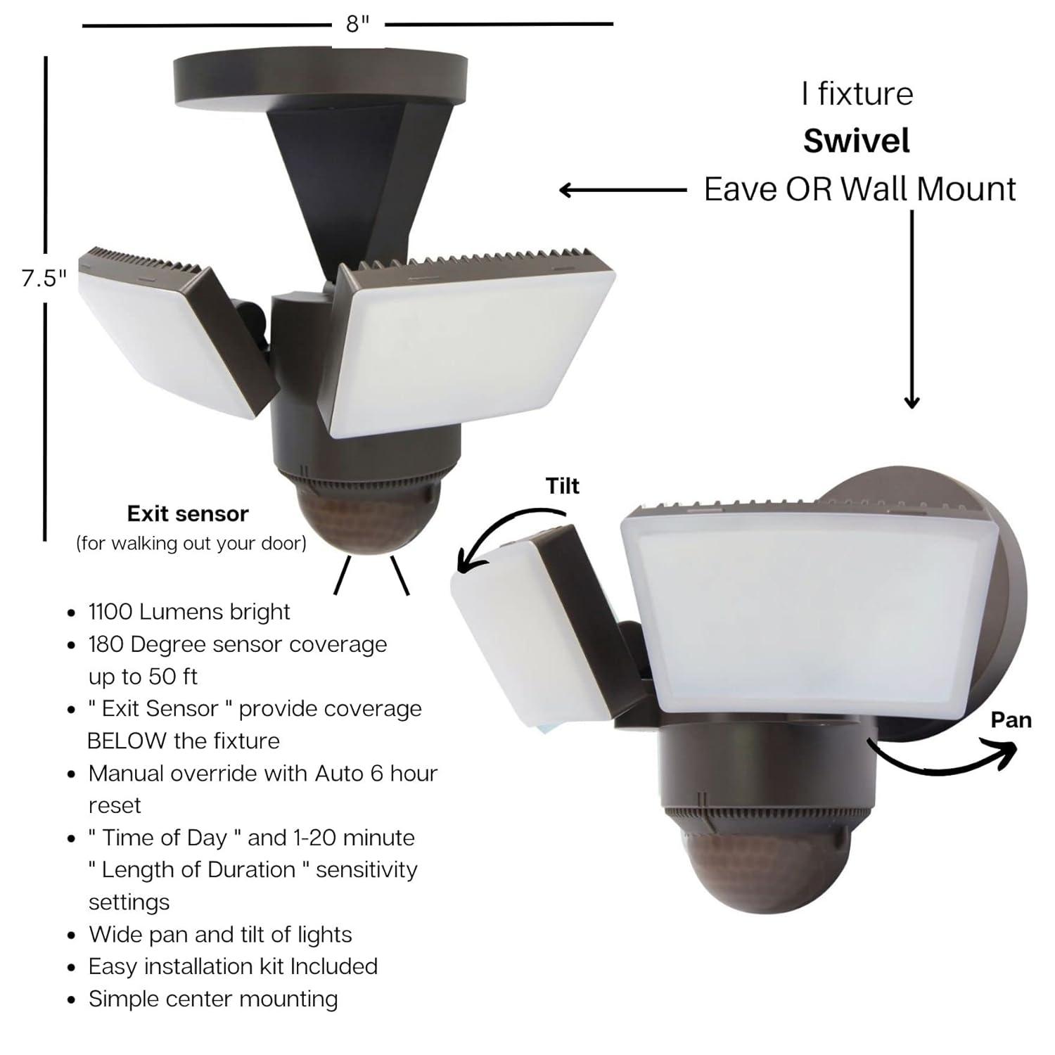 IQ America LED Outdoor Security Accent with Motion Sensor