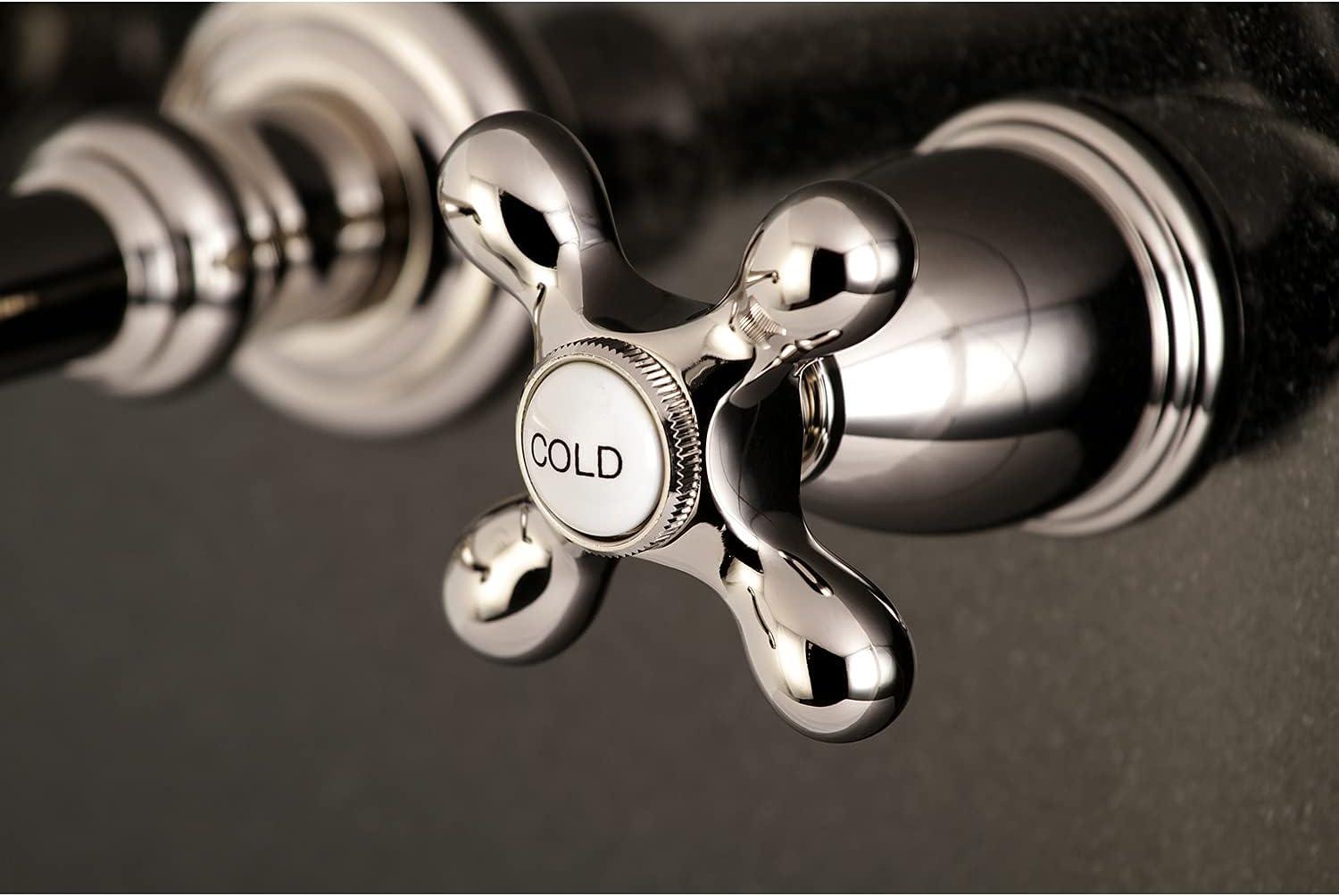 Kingston Brass English Country Two-Handle 3-Hole Wall Mount Bathroom Faucet