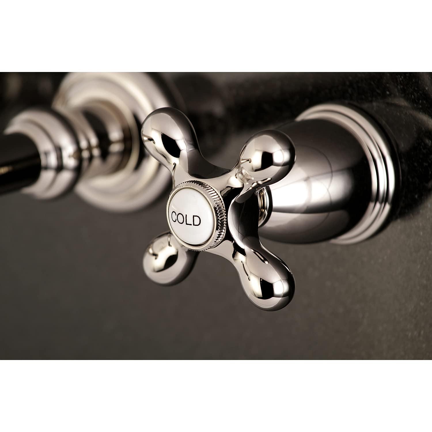 Kingston Brass English Country Two-Handle 3-Hole Wall Mount Bathroom Faucet
