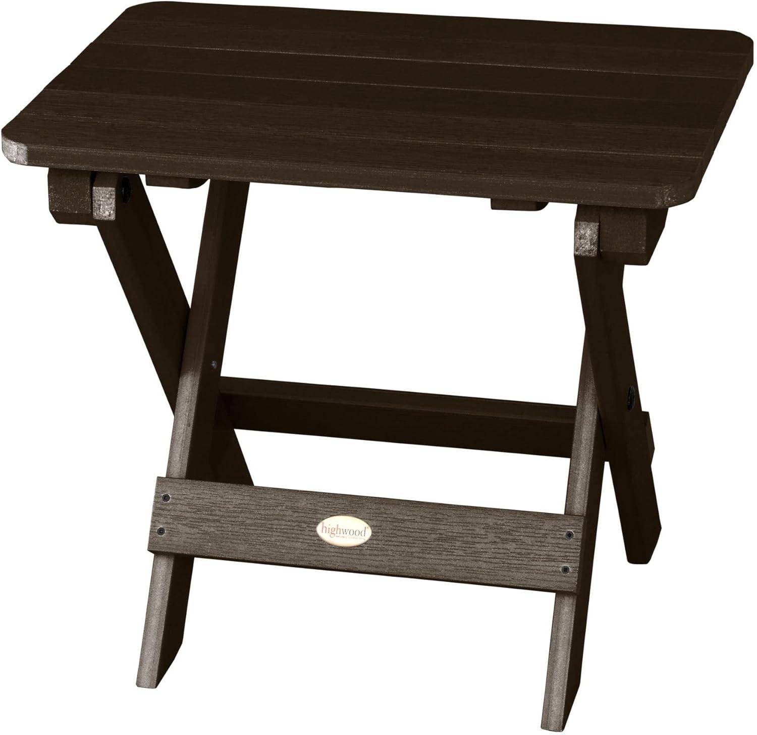 Highwood Folding Adirondack Side Table - 20" L x 13.8" W x 17.2" H, Outdoor, Eco-friendly, Synthetic Wood