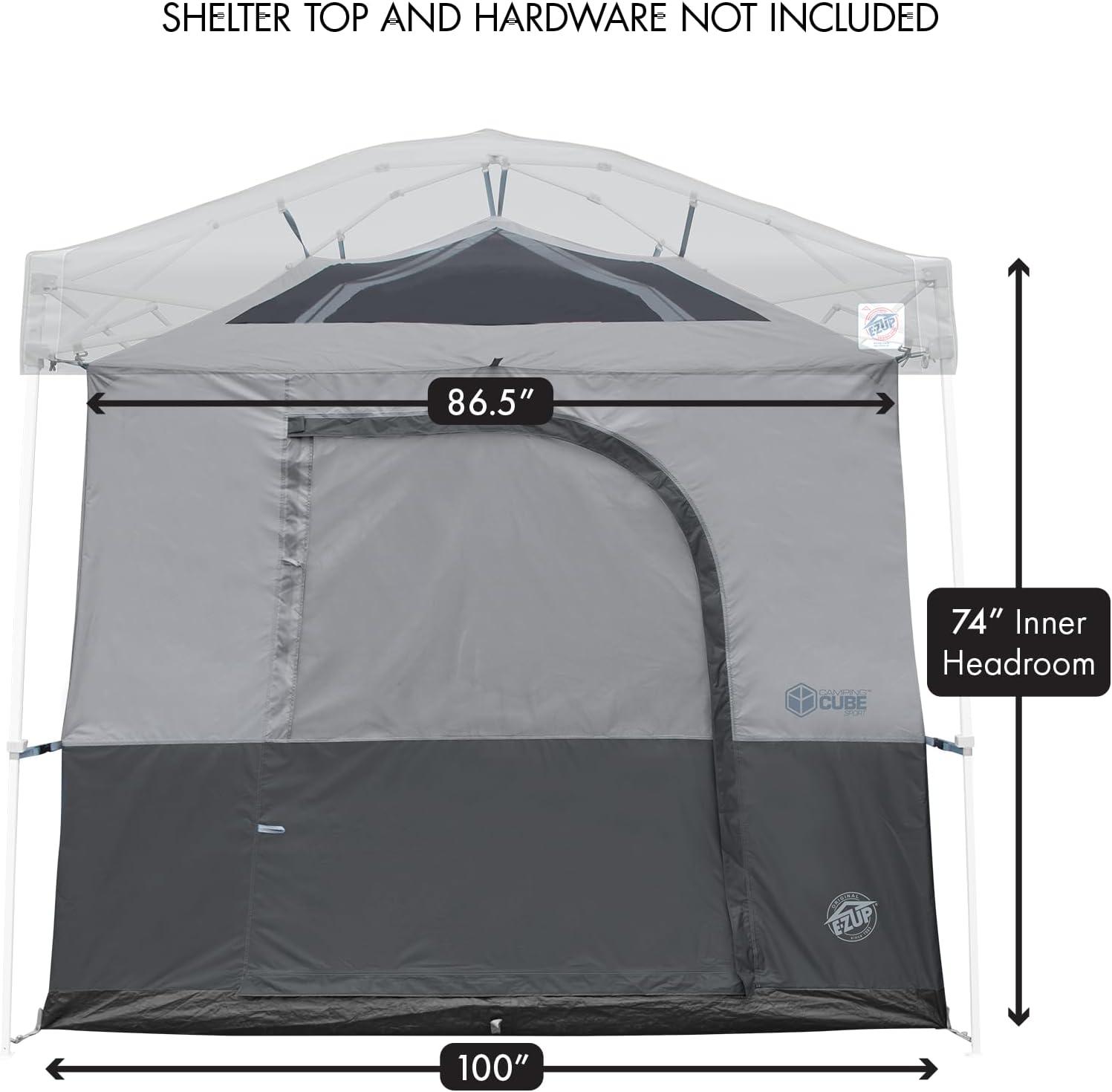 Gray and White 5-Person Pop Up Camping Tent with Aluminum Poles