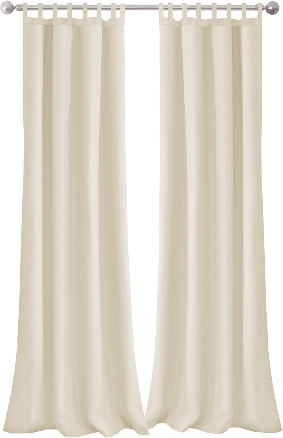 Elrene Matine Solid Tab Top Indoor/Outdoor Single Window Curtain for Patio, Pergola, Porch, Cabana, Deck, Lanai - Elrene Home Fashions