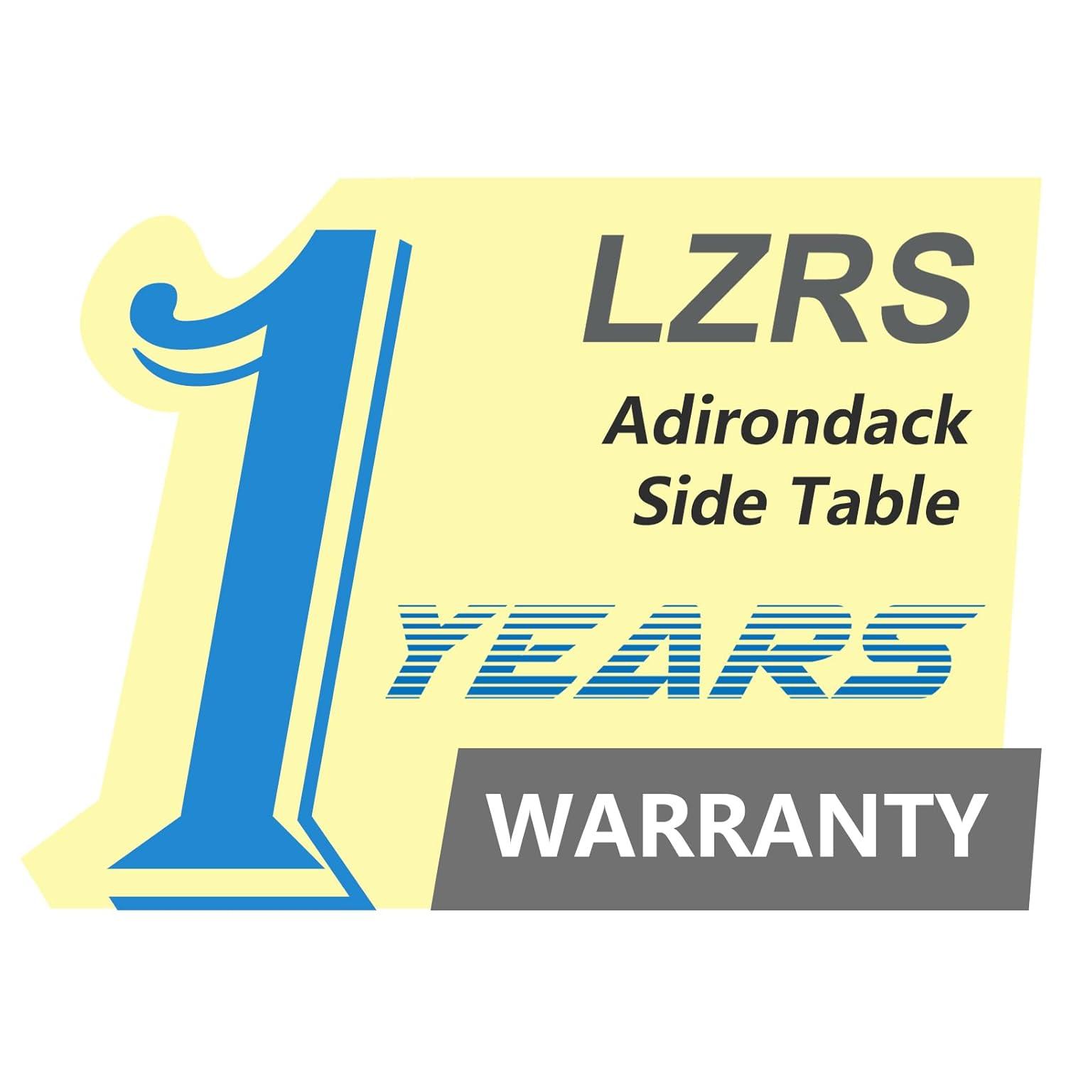 WestinTrends All-Weather Outdoor Patio Round Poly Adirondack Side Table, Orange