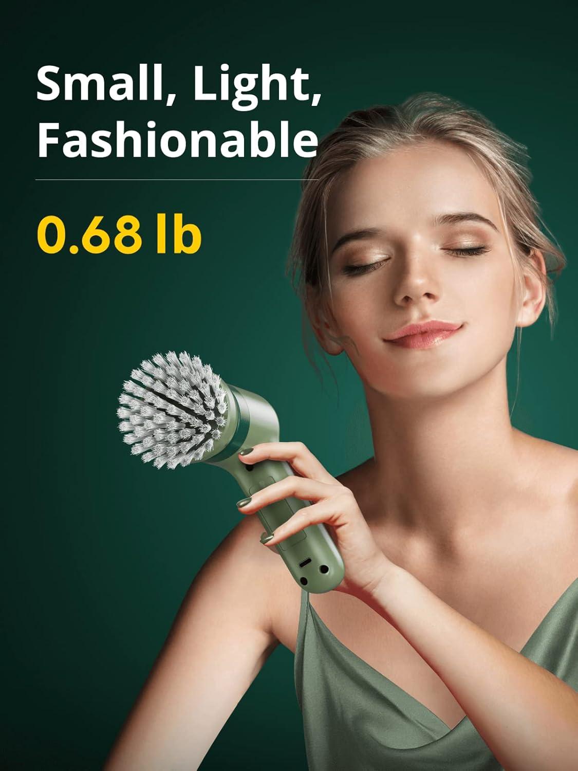 Tilswall Cordless Electric Spin Scrubber - IPX7 Waterproof Cleaning Brush with 180Min Runtime & 43" Extendable Handle, Ideal Gift for Home/Bathroom/Car (Includes 4 Brush Heads)