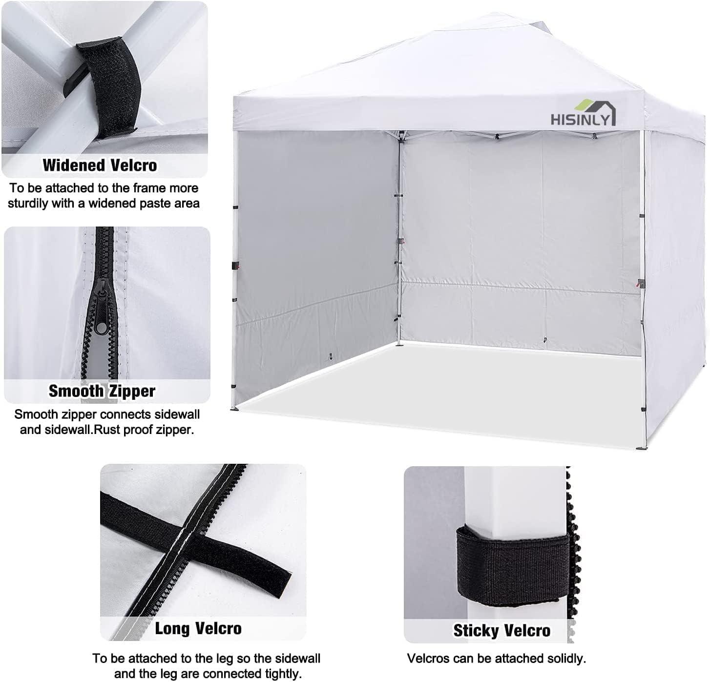 HLong Canopy Tent Sidewall for 10x10 Pop Up Canopy, 1 Piece, Black