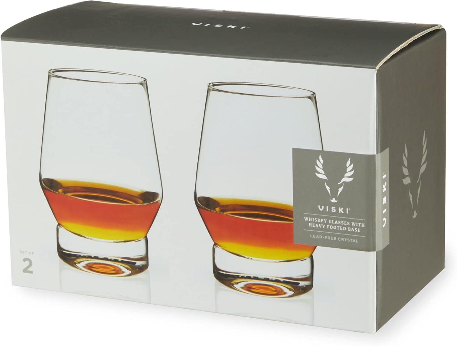 Raye Heavy Base Crystal Whiskey Glasses