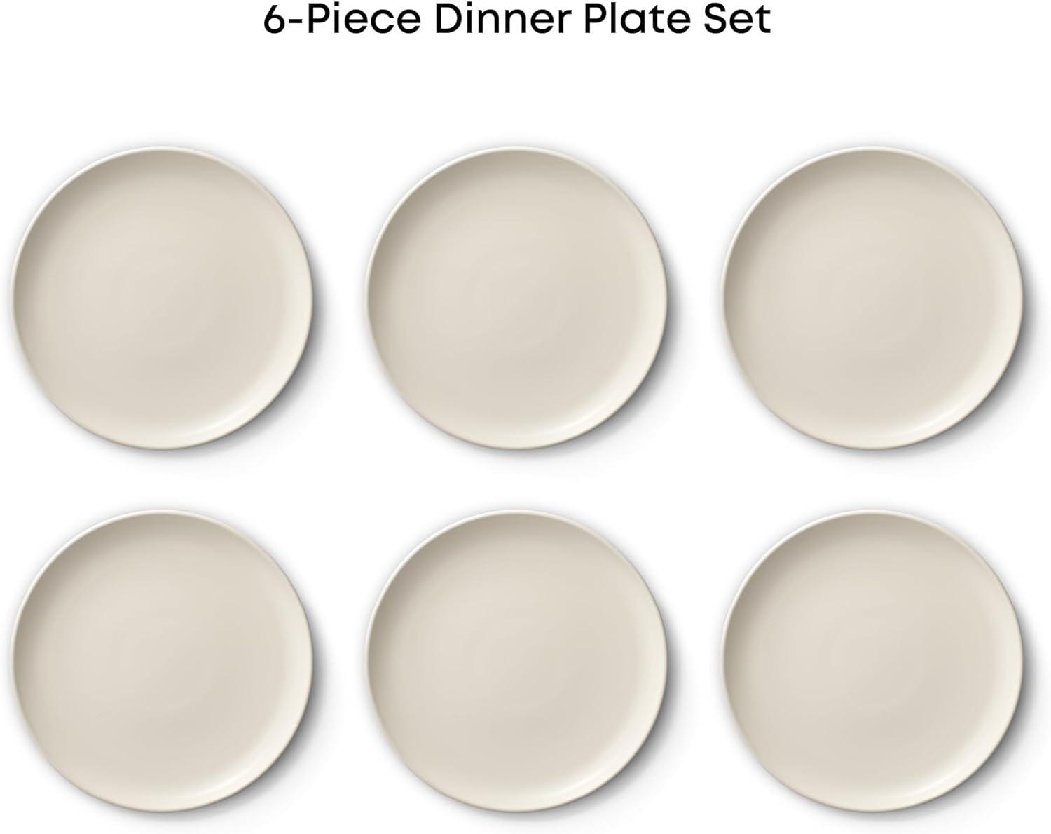 JoyJolt Mesa 6pc Stoneware 10.5" Dinner plate set