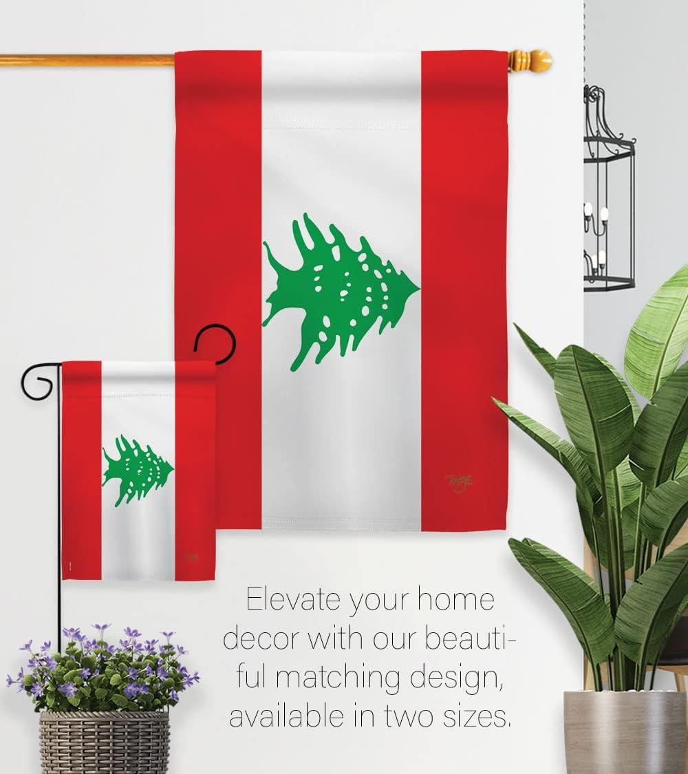 Lebanon Patriotic Rectangular Multi-Color Garden Flag