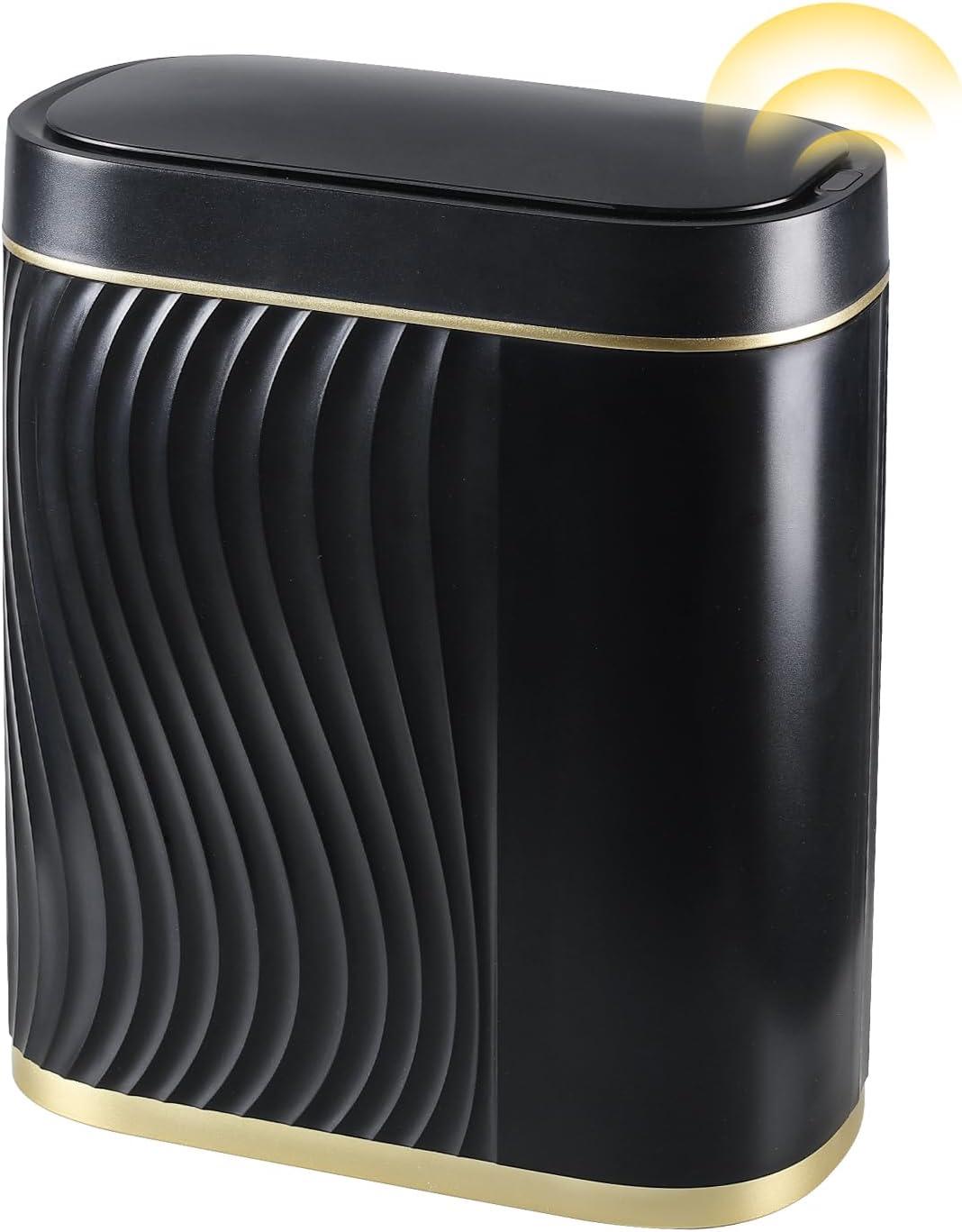 RFVT Small Automatic Trash Bin 2 Gallon Motion sensor. For bath, kitchen. Slim, waterproof plastic