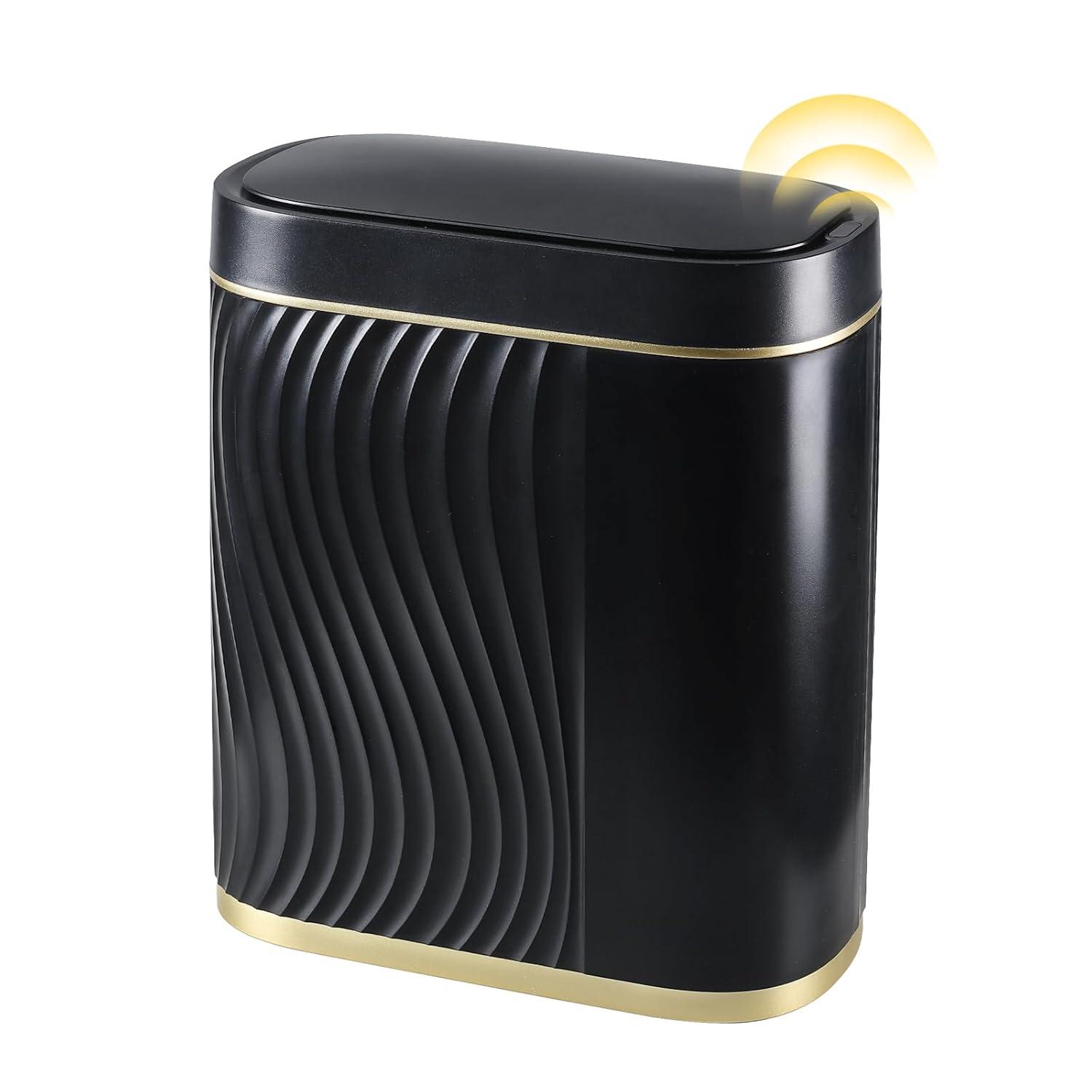 RFVT Small Automatic Trash Bin 2 Gallon Motion sensor. For bath, kitchen. Slim, waterproof plastic