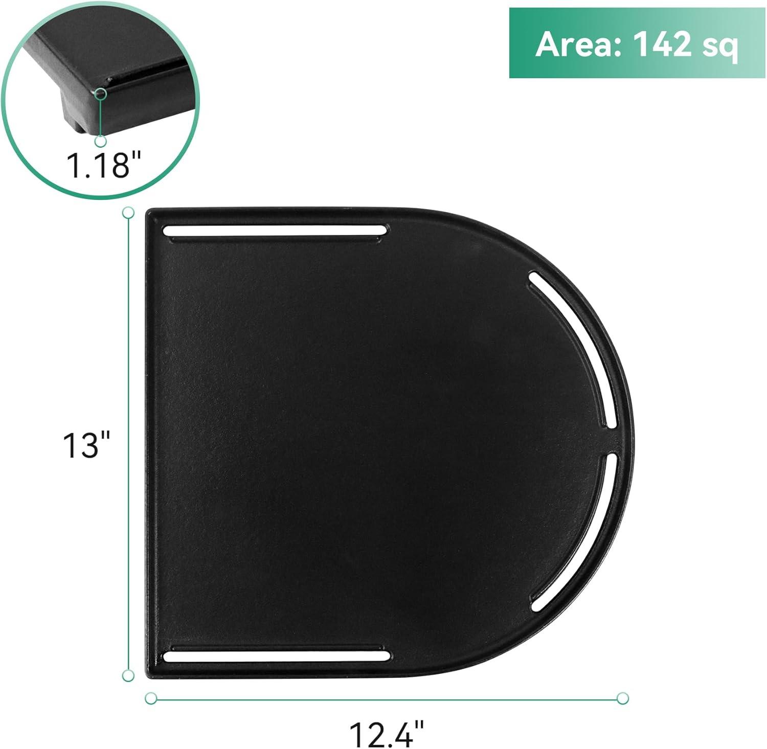 Cast Iron Half Grill Cooking Griddle for Coleman RoadTrip Swaptop Grills LX LXE LXX, Non-Stick Flat Cooking Pan BBQ Accessories, 1 Pack