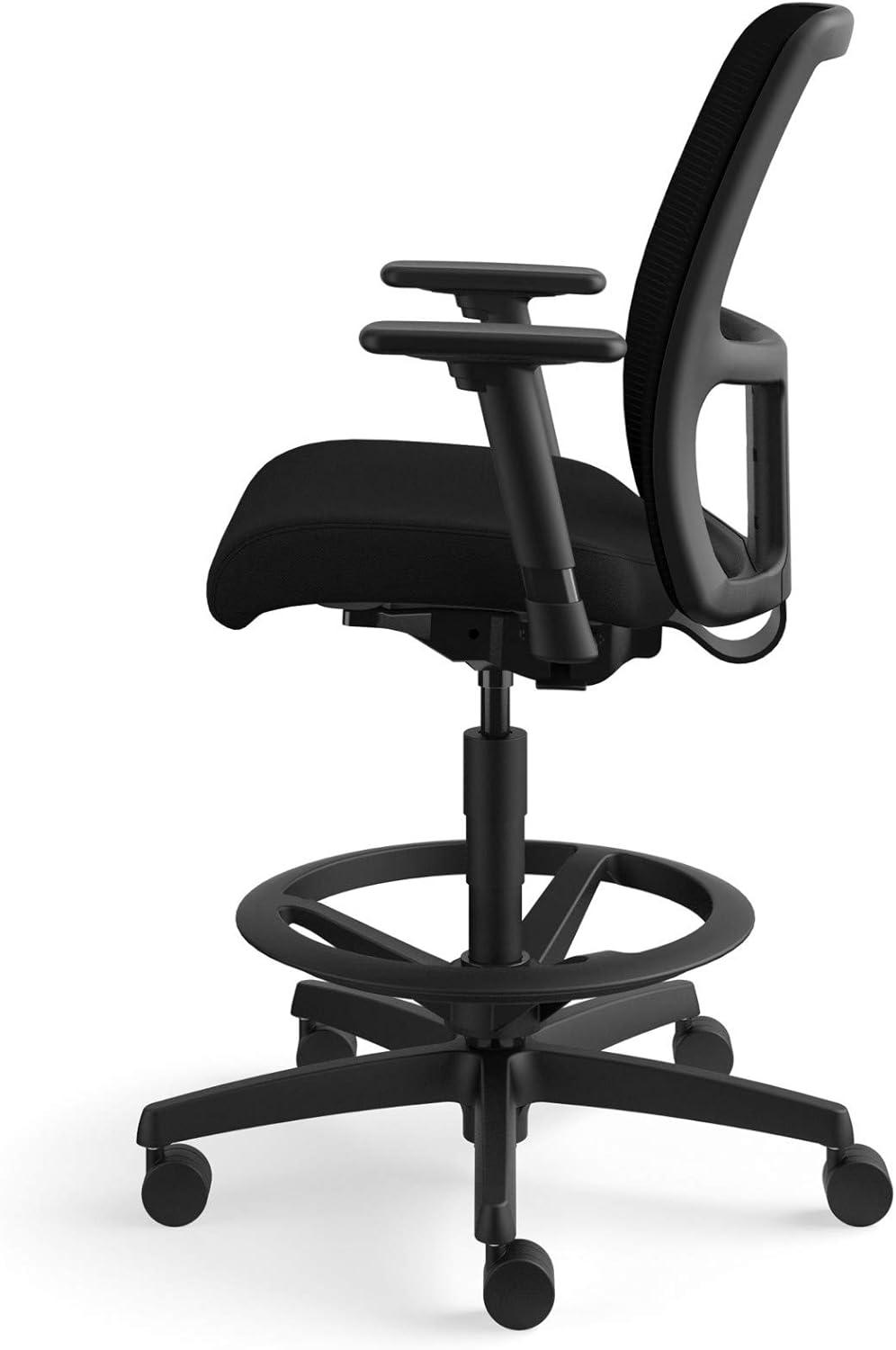 HON Ignition Task Stool 5-star Base - Black - 27.5" Width x 27.5" Depth x 55" Height - 1 Each