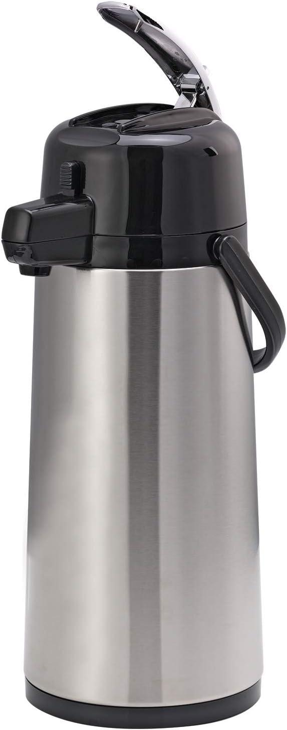 Service Ideas Glass Vacuum Insulated Airpot with Lever Lid
