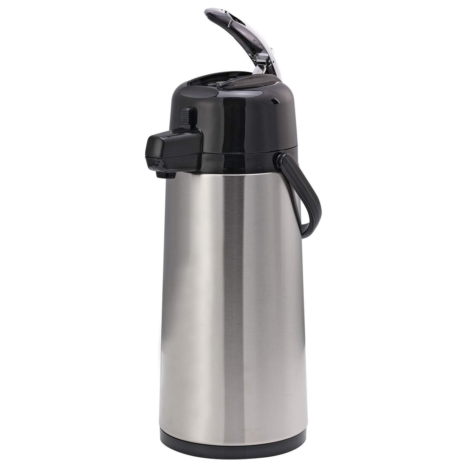 Service Ideas Glass Vacuum Insulated Airpot with Lever Lid