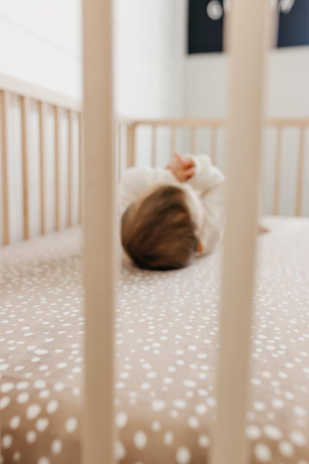 Copper Pearl Premium Knit Baby Crib Sheets for Standard Mattresses, Fitted Crib Sheets for Boys and Girls, Breathable and Soft, Fawn