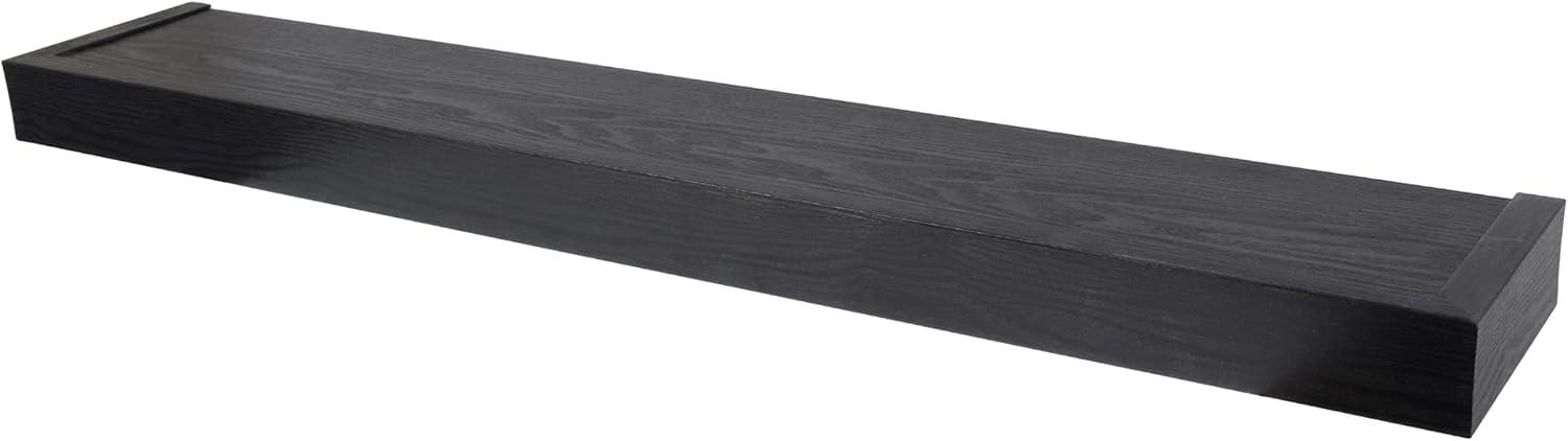 Black Modern Floating Wall Shelf 18"